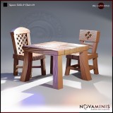 Square Table and Chairs 01