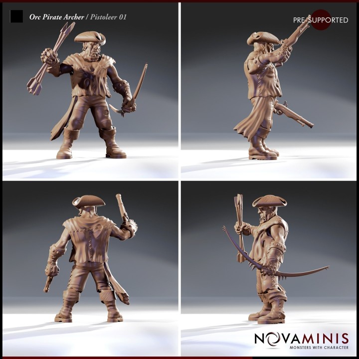 Orc Pirate Archer - Pistoleer 01