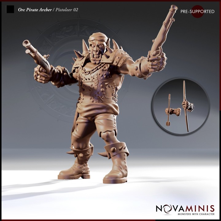 Orc Pirate Archer - Pistoleer 02