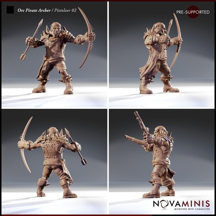 Orc Pirate Archer - Pistoleer 02