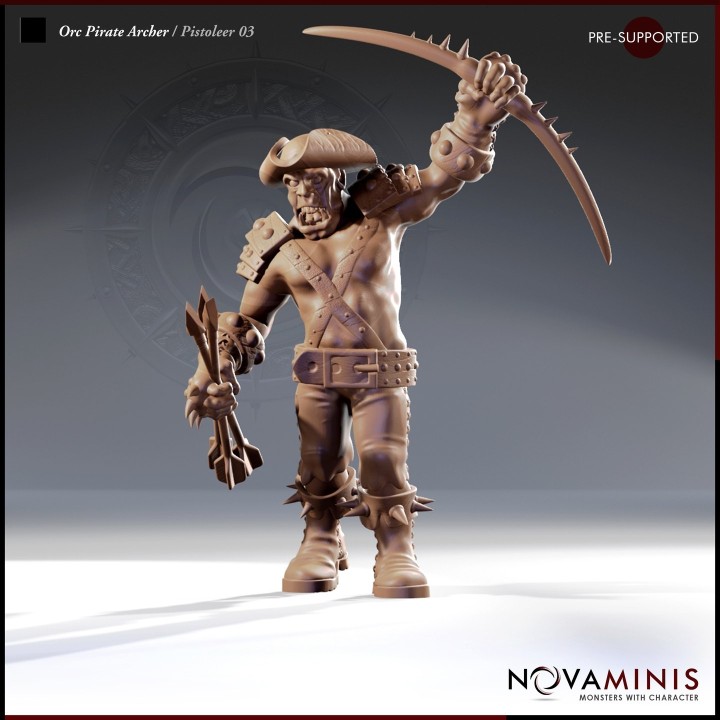 Orc Pirate Archer - Pistoleer 03