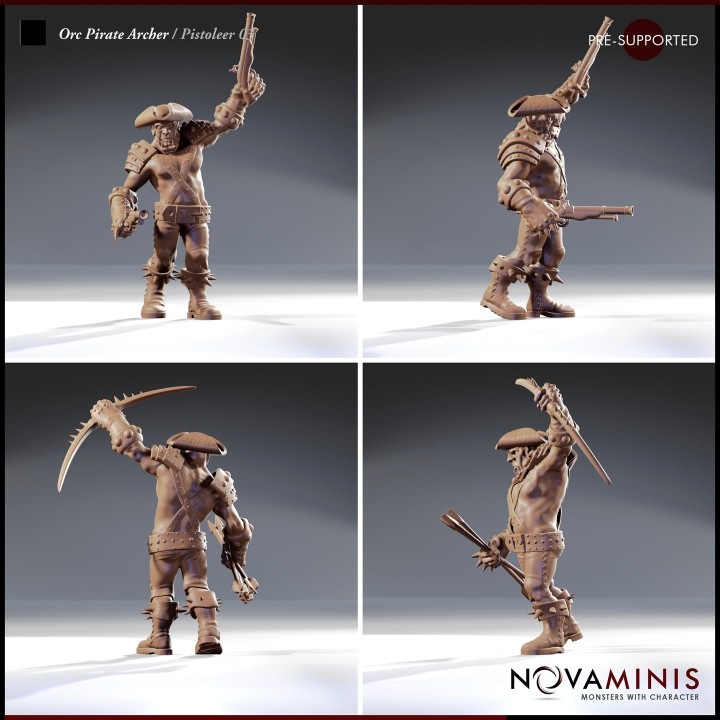 Orc Pirate Archer - Pistoleer 03